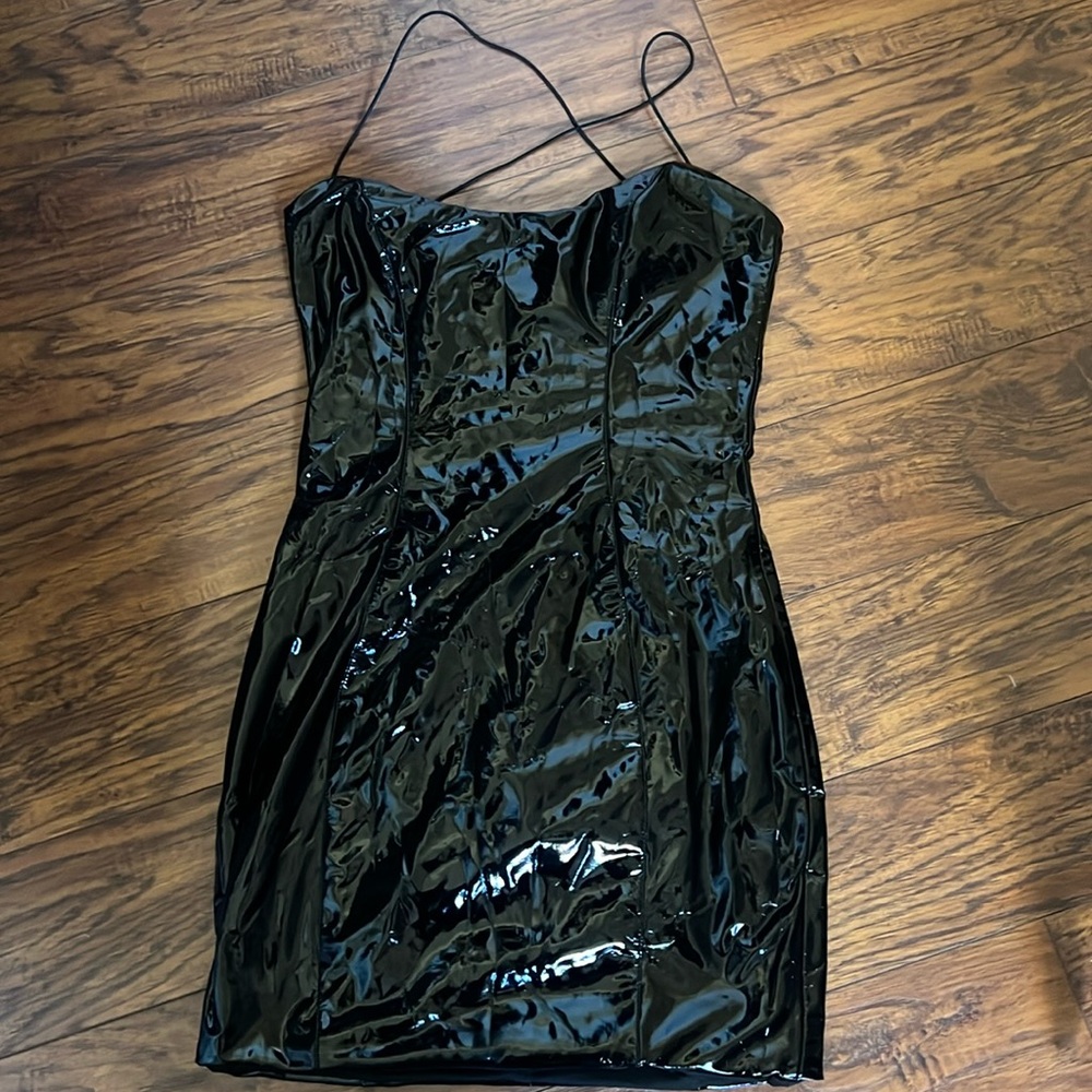 NWT latex mini dress